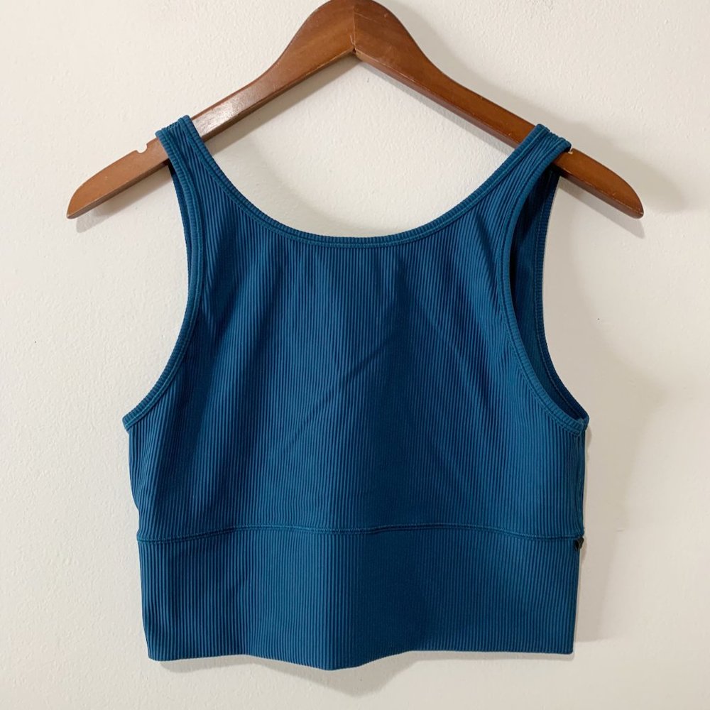 Lululemon Athletica High Neck Ribbed Crop Top L Large 10 12